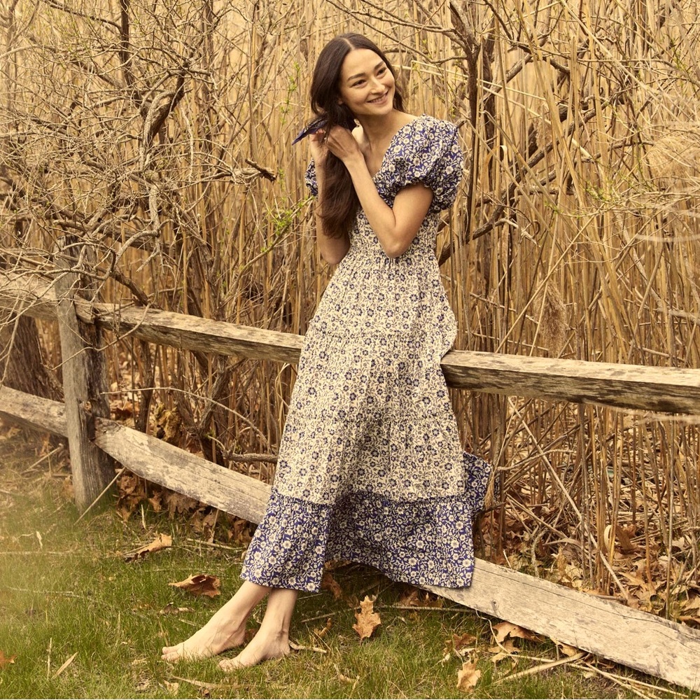 LN DÔEN Simonetta Dress in Jessamine Calico Patchwork, XS